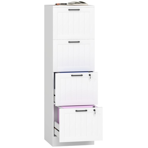 Homcom drawer file cabinet - 4,