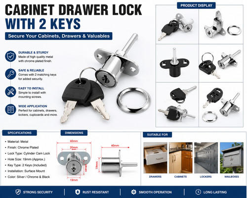 Furniture drawer lock with - furniture,