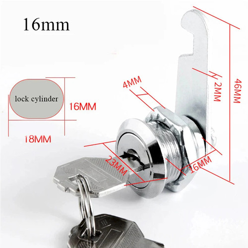 Cam lock 30mm - lock, 16
